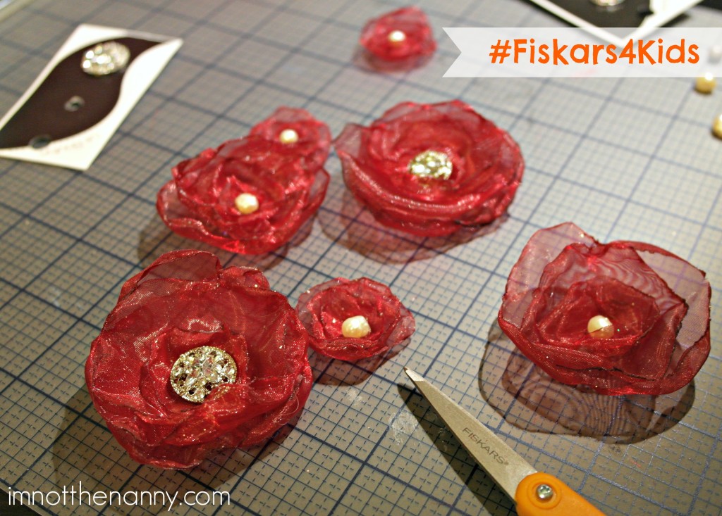 Organza Flower Craft #Fiskars4Kids #shop