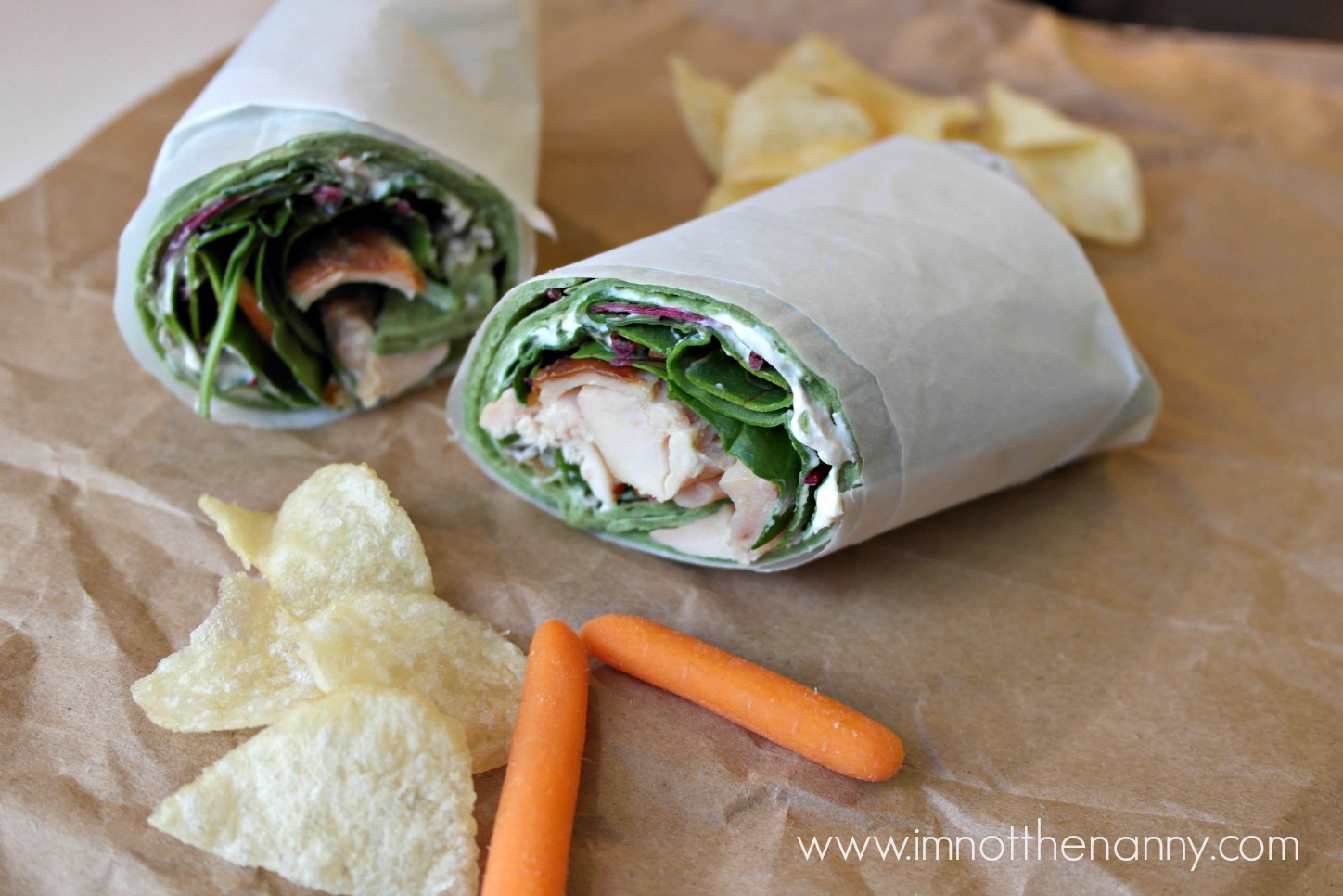 Weelicious Lunches Chicken Wrap with kale