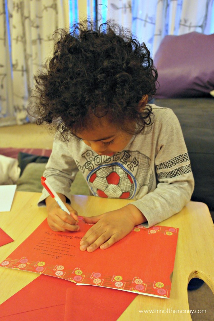Jaxson signing card-I'm Not the Nanny #ValentineCards #shop