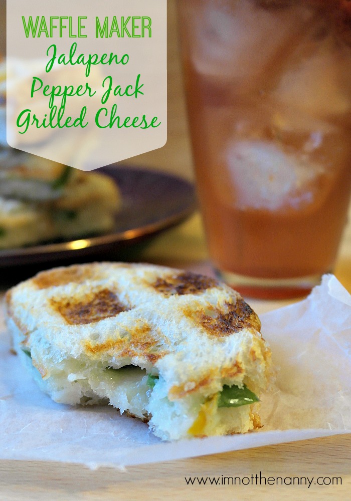 Jalapeno Pepper Jack Waffle Maker Grilled Cheese-I'm Not the Nanny #TEArifficPairs #shop