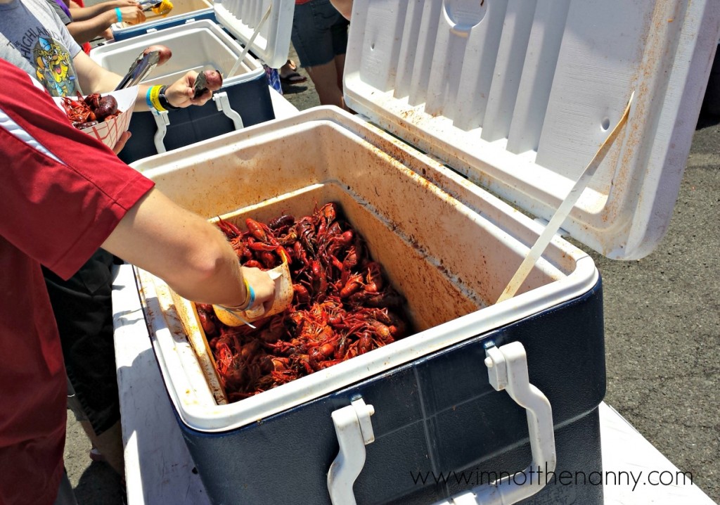 Scooping Crawfish at DC Alumni Crawfish Boil-I'm Not the Nanny