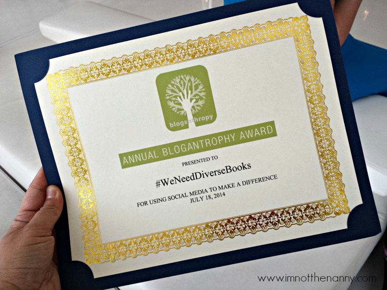 Bloganthropy Award for #WeNeedDiverseBooks