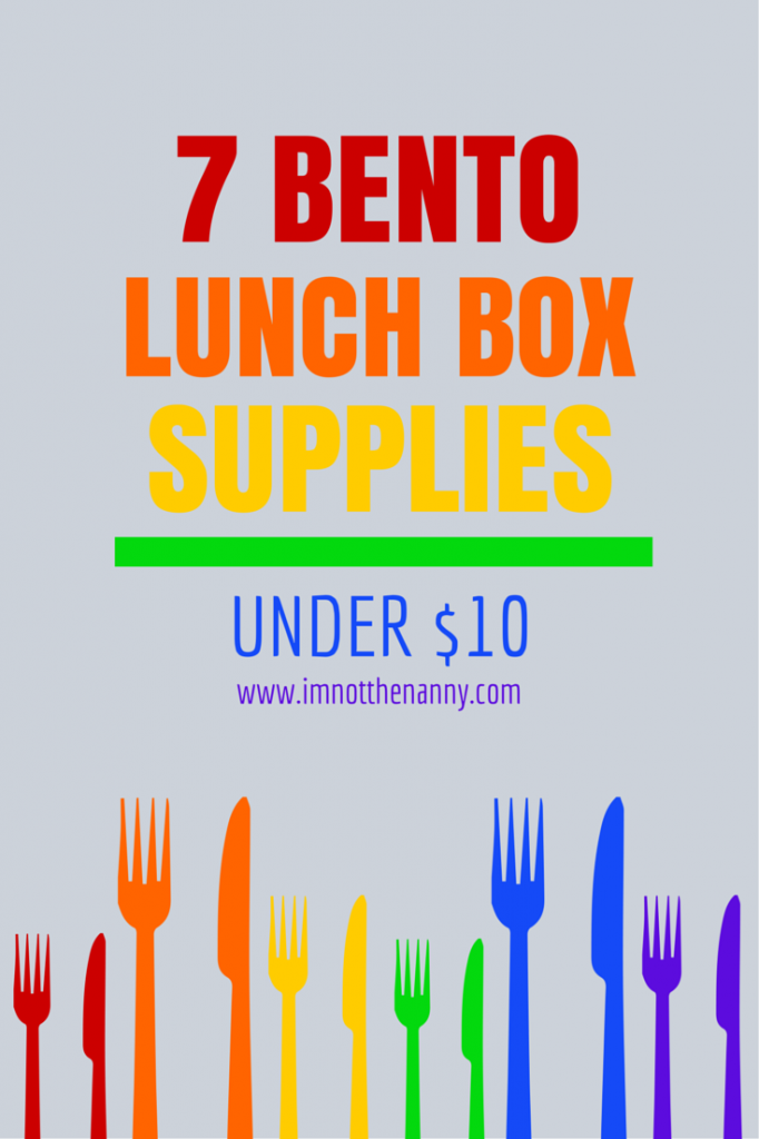 Bento Lunch Box Supplies Under $10-I'm Not the Nanny