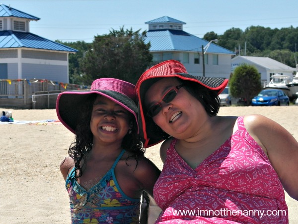 Thien-Kim and daughter at the beach via I'm Not the Nanny