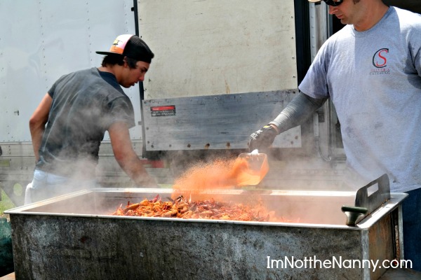 Seasoning hot crawfish via I'm Not the Nanny