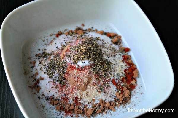 Cocoa Coffee Spice Rub via I'm Not the Nanny