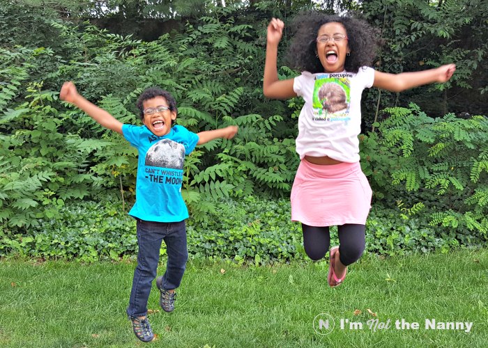 Kids Jumping in NatGeo Kids shirts