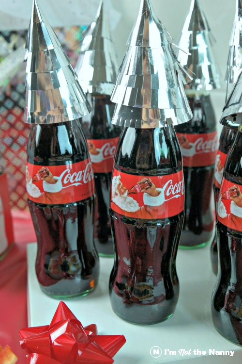 Coca-Cola Glass Bottles with Santa
