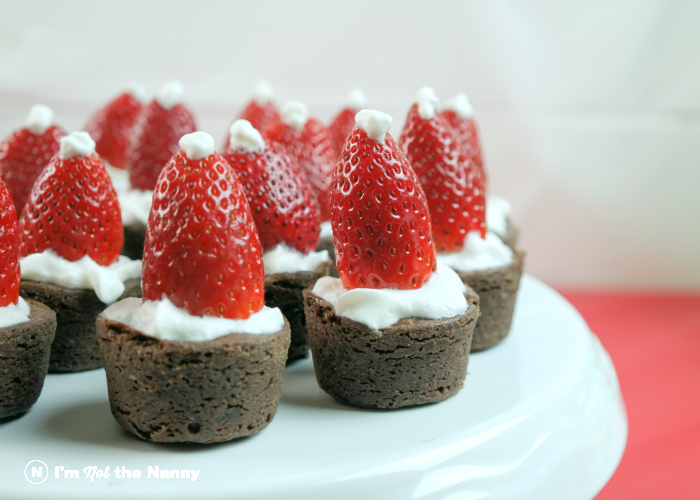 Santa Hat brownie Bite