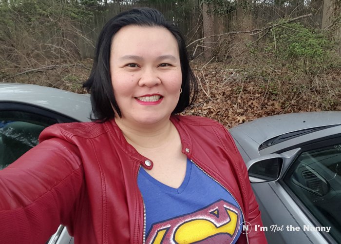Thien-Kim in superhero shirt