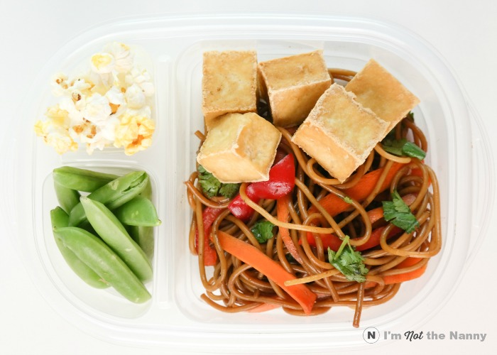 Sesame Noodles with fried tofu Lunch Box