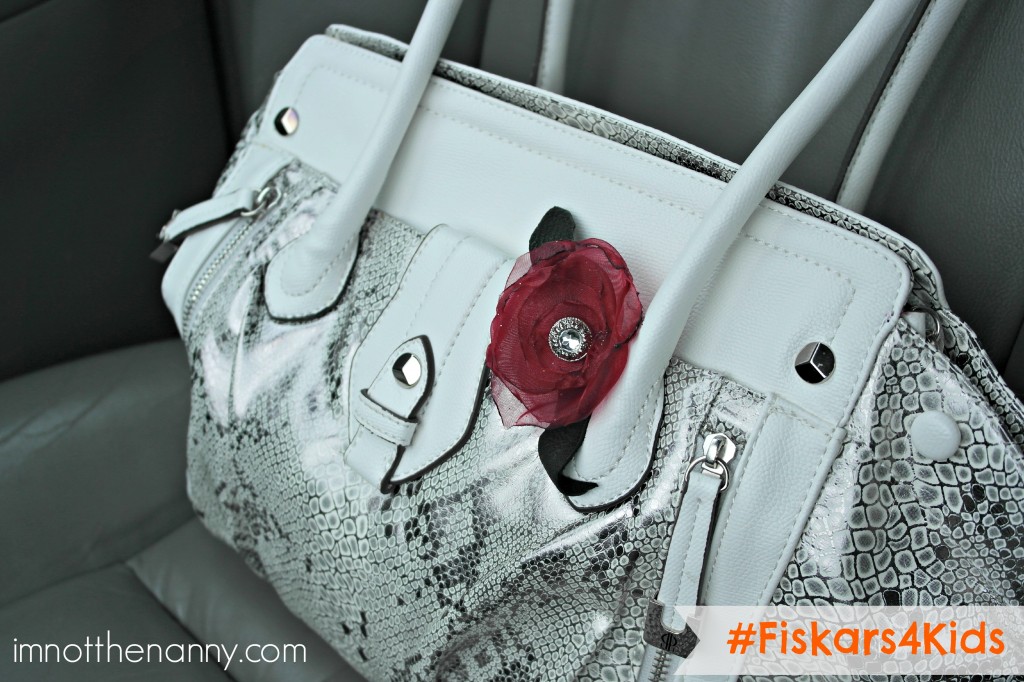 Organza Flower Clip on Purse #Fiskars4Kids #shop