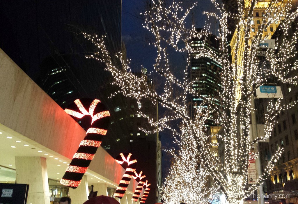 New York City Candy Cane lights