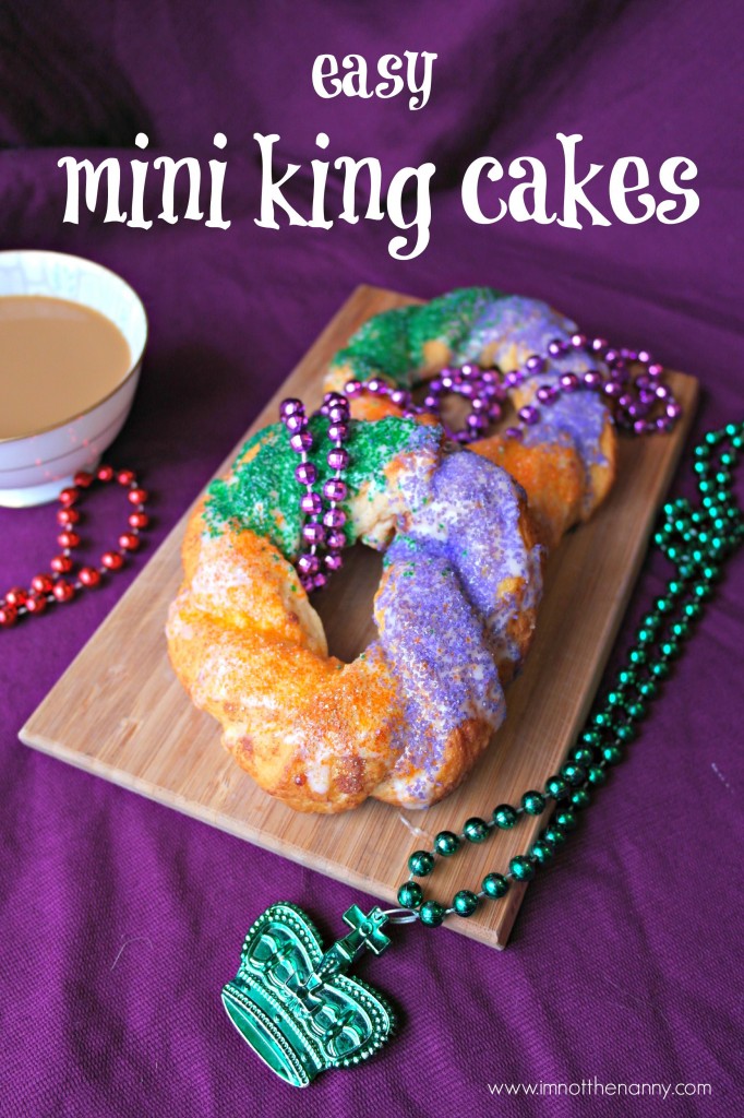 Easy Mini King Cakes Recipe-I'm Not the Nanny