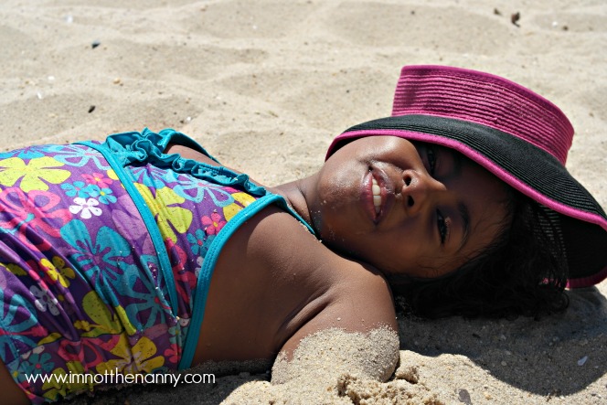 Sophia at Breezy Point Beach-I'm Not the Nanny