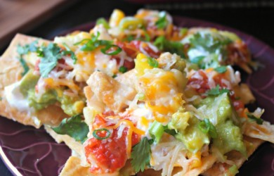 Spicy Pineapple Lime Chicken Nachos-I'm Not the Nanny