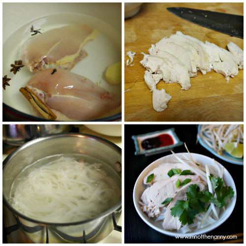 Easy Chicken Pho Collage-I'm Not the Nanny