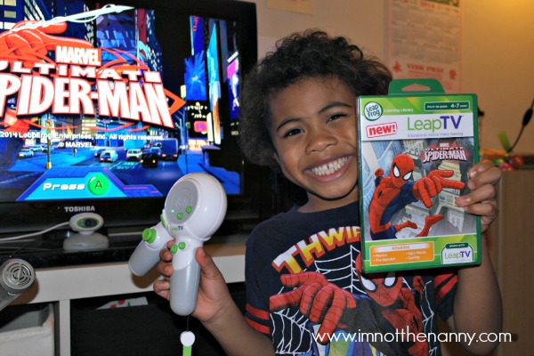 LeapTV Spiderman game via I'm Not the Nanny