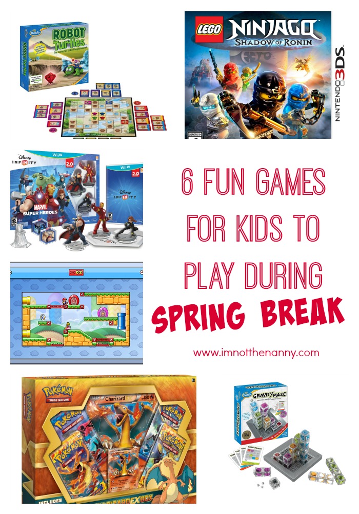 Fun Games for Kids To Play During Spring Break via I'm Not the Nanny
