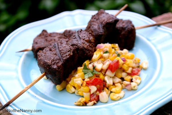 Cocoa & Coffee Rubbed Beef Kabobs via I'm Not the Nanny