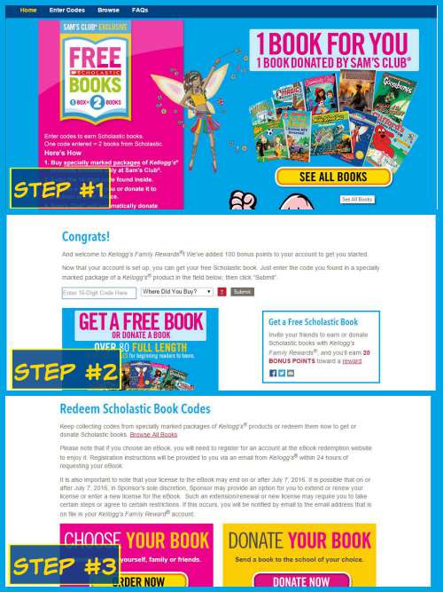 How to redeem free book Kellogg's offer for Scholastic books #ad #back2schoolstockup