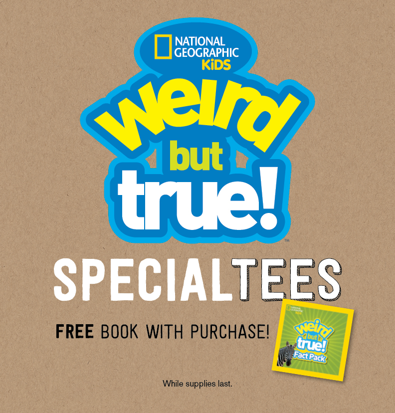 Gift With purchase image. In store only with any purchase of a Nat Geo Tee! (While supplies last)