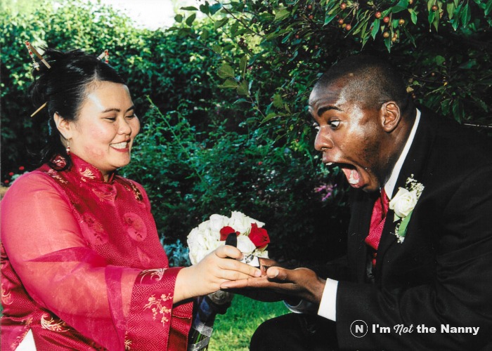 August 2002 fake proposal (wedding pic)