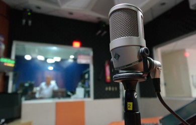 MIcrophone in radio station