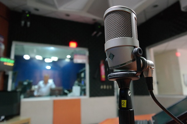 MIcrophone in radio station