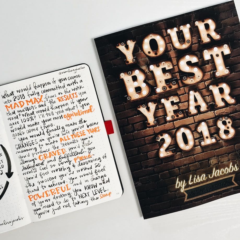 Your Best Year 2018 Workbook by Lisa Jacobs