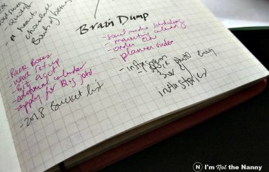 Brain Dump in planner