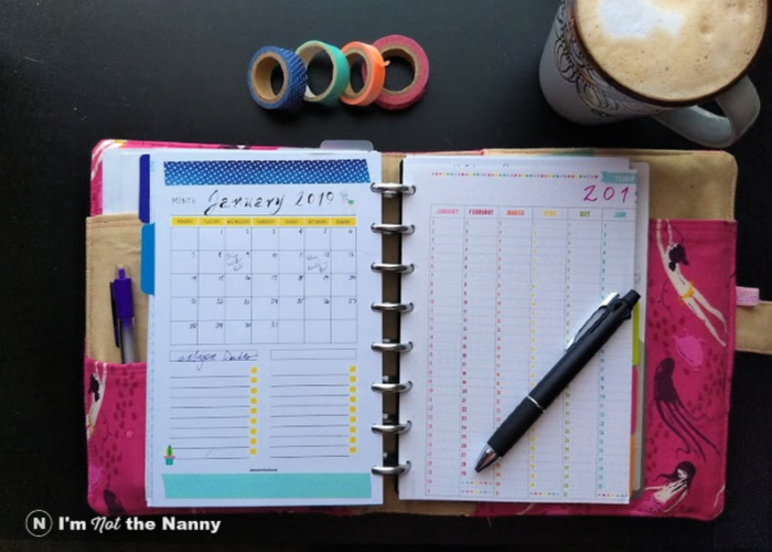 Discbound planner with printable pages