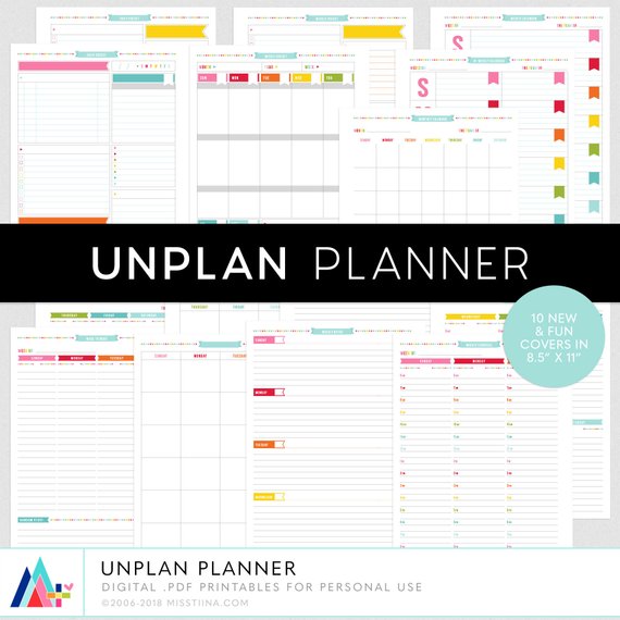 MissTiina Unplanner Printable