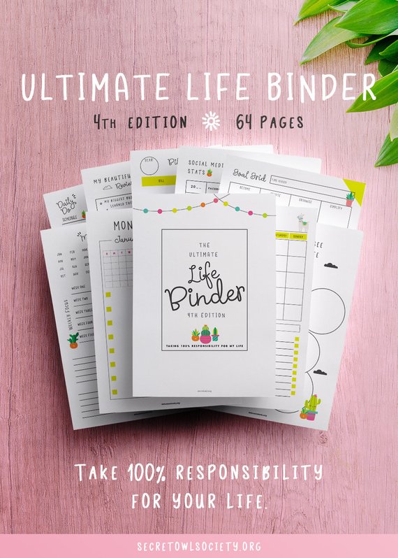 Ultimate Life Binder printable-Secret Owl Society