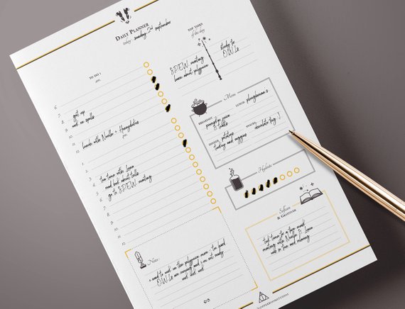 Wizard Daily Printable Planner