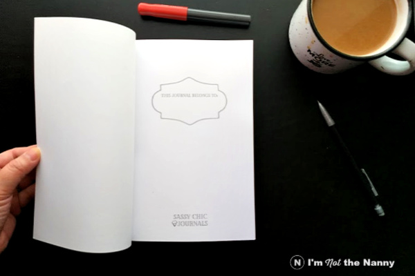 Inside front page of notebook