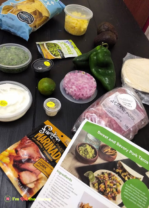 Peapod Sweet and Savory Pork Tacos ingredients